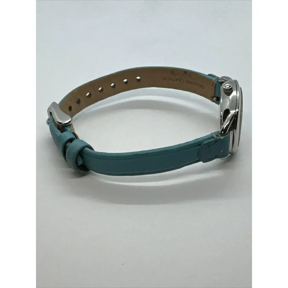 Fossil Sculptor ES3559 Women Blue Leather Analog Silver Dial Quartz Watch JNA347